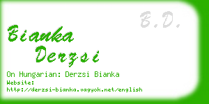 bianka derzsi business card